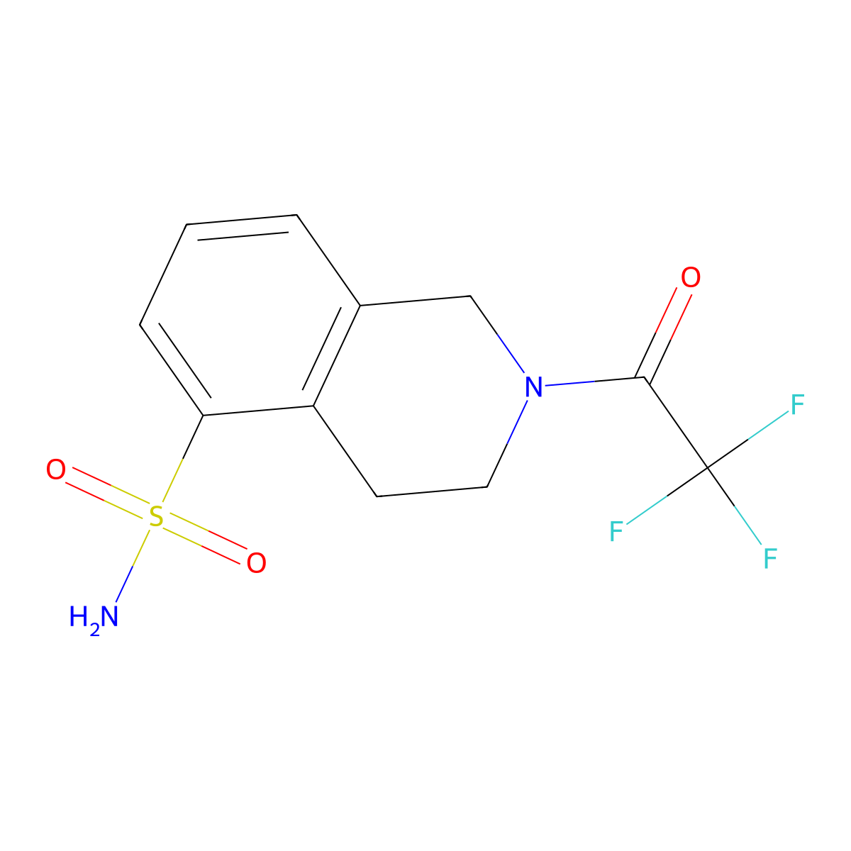 2-(2,2,2-Trifluoroacetyl)-1,2,3,4-tetrahydroisoquinoline-5-sulfonamide molecular structure, CAS 2580201-49-4