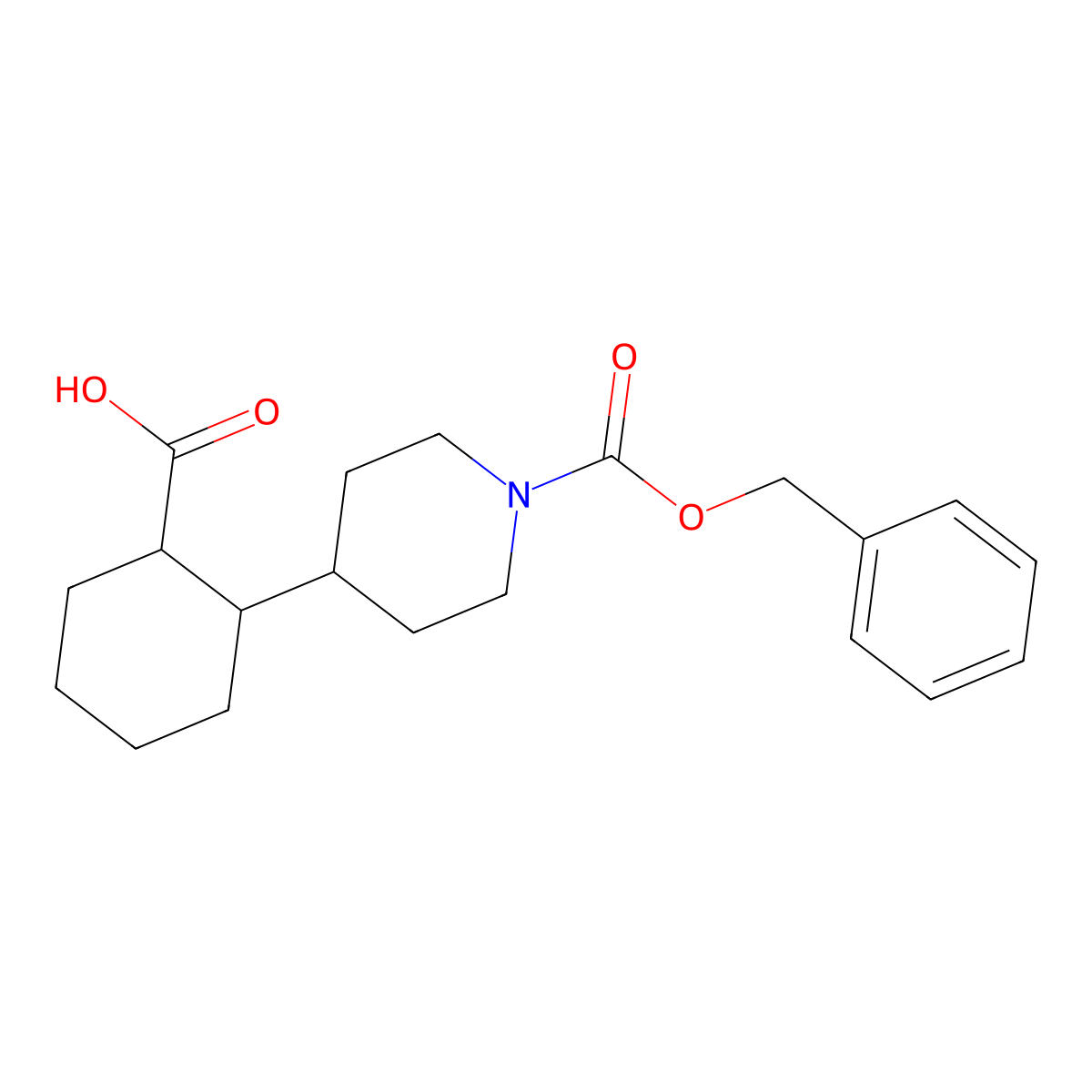 2-{1-[(Benzyloxy)carbonyl]piperidin-4-yl}cyclohexane-1-carboxylic acid molecular structure, CAS 2580201-89-2