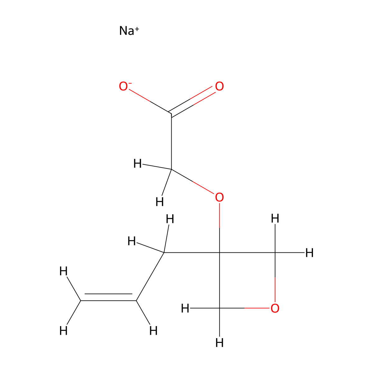 Sodium;2-(3-prop-2-enyloxetan-3-yl)oxyacetate molecular structure, CAS 2580202-14-6