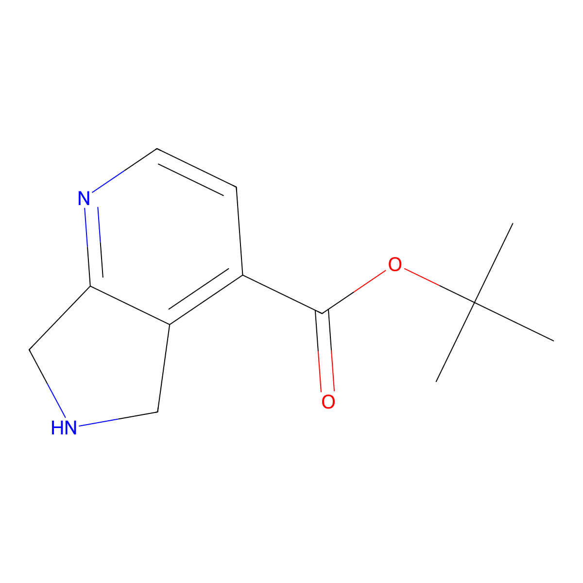 tert-butyl 5H,6H,7H-pyrrolo[3,4-b]pyridine-4-carboxylate molecular structure, CAS 2580202-41-9