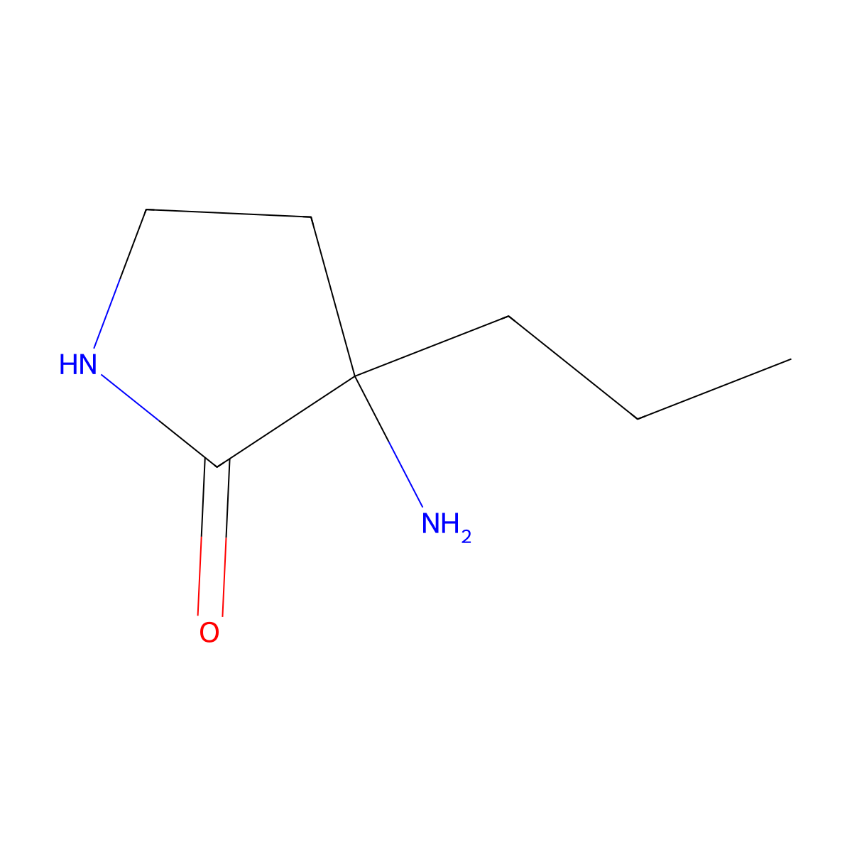 3-Amino-3-propylpyrrolidin-2-one molecular structure, CAS 2580202-43-1