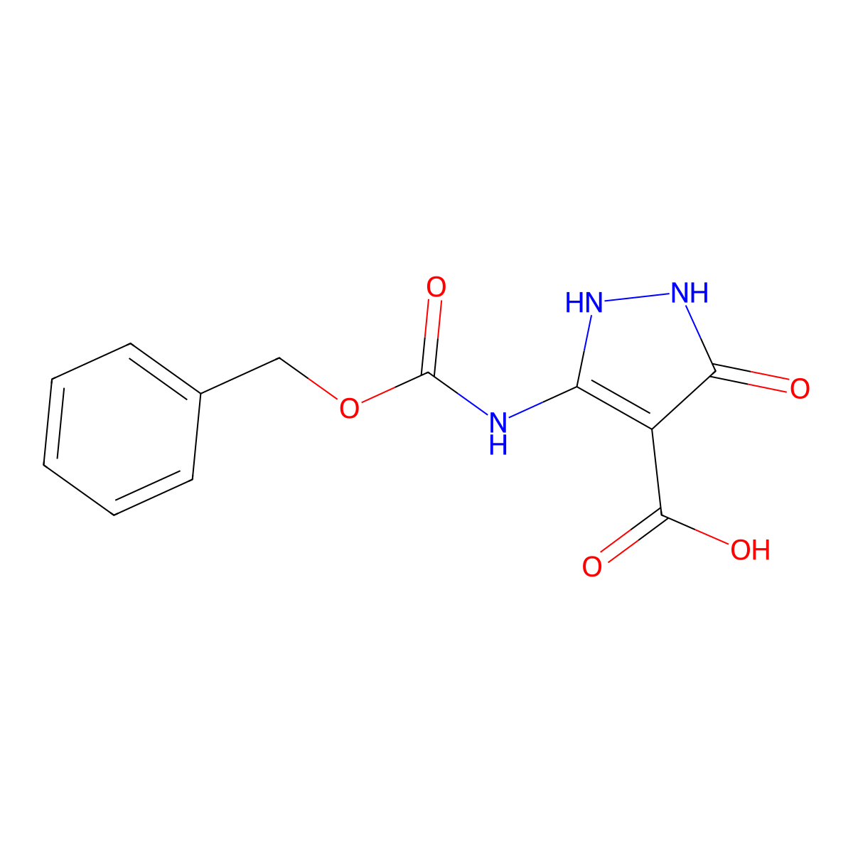 5-{[(benzyloxy)carbonyl]amino}-3-oxo-2,3-dihydro-1H-pyrazole-4-carboxylic acid molecular structure, CAS 2580202-51-1