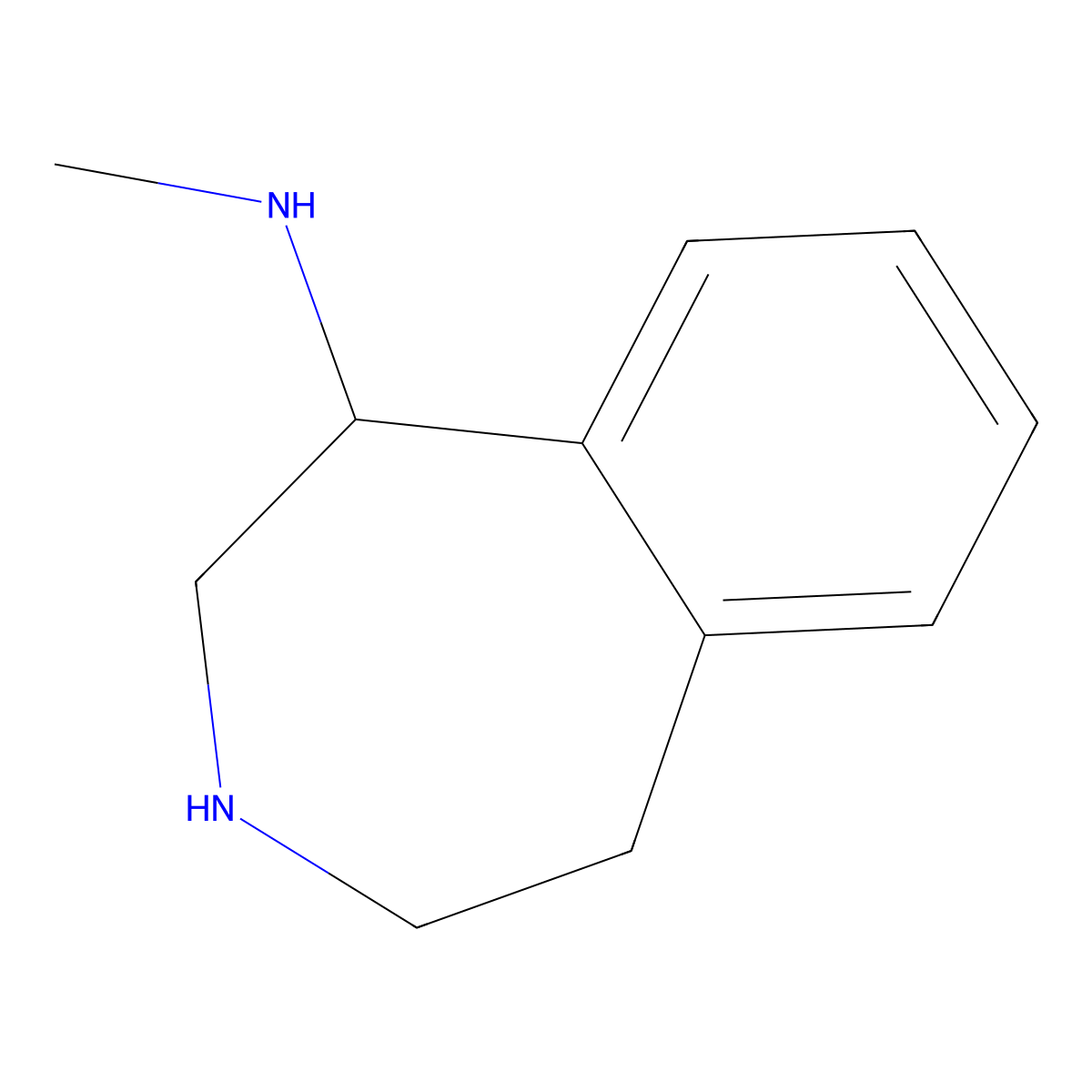 N-methyl-2,3,4,5-tetrahydro-1H-3-benzazepin-1-amine molecular structure, CAS 2580202-53-3