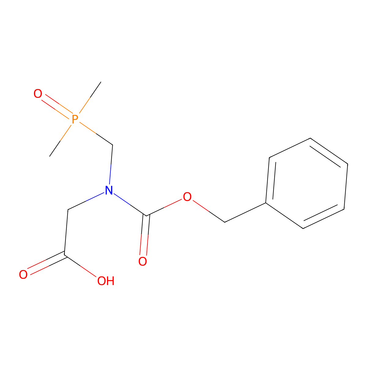 2-{[(Benzyloxy)carbonyl][(dimethylphosphoryl)methyl]amino}acetic acid molecular structure, CAS 2580202-66-8