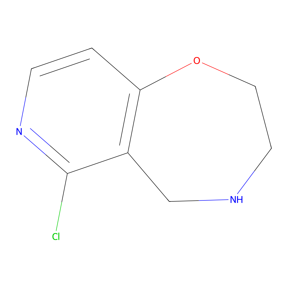 6-chloro-2H,3H,4H,5H-pyrido[3,4-f][1,4]oxazepine molecular structure, CAS 2580202-82-8