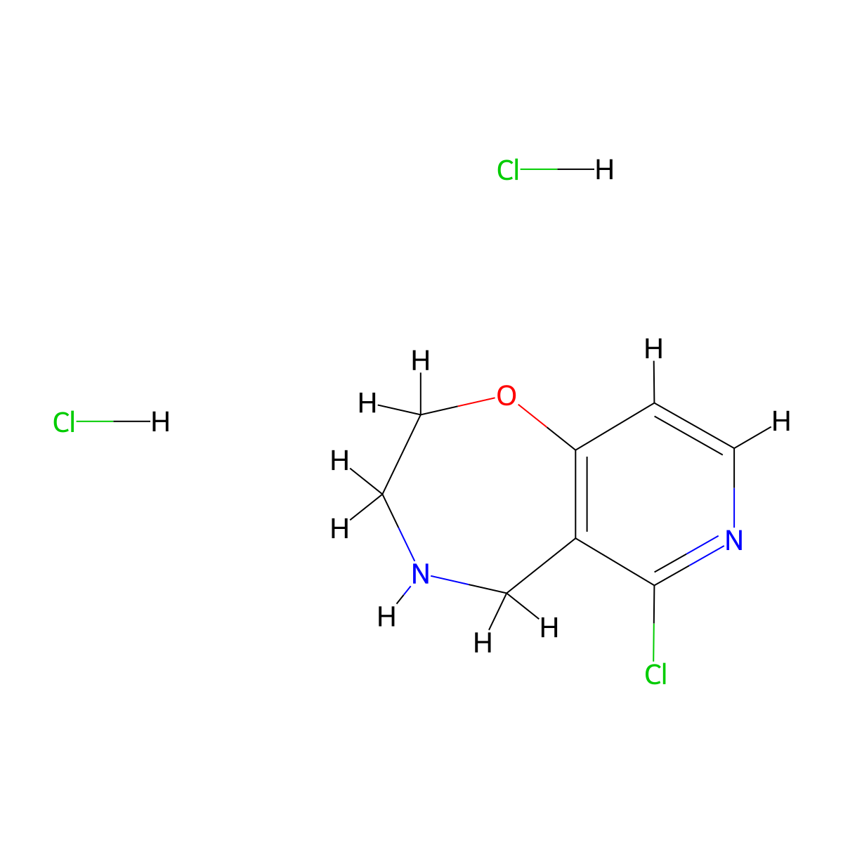 6-chloro-2H,3H,4H,5H-pyrido[3,4-f][1,4]oxazepine dihydrochloride molecular structure, CAS 2580202-83-9