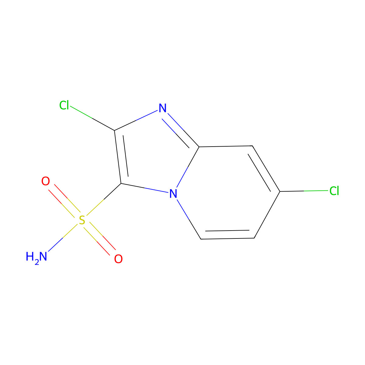 2,7-Dichloroimidazo[1,2-a]pyridine-3-sulfonamide molecular structure, CAS 2580202-98-6