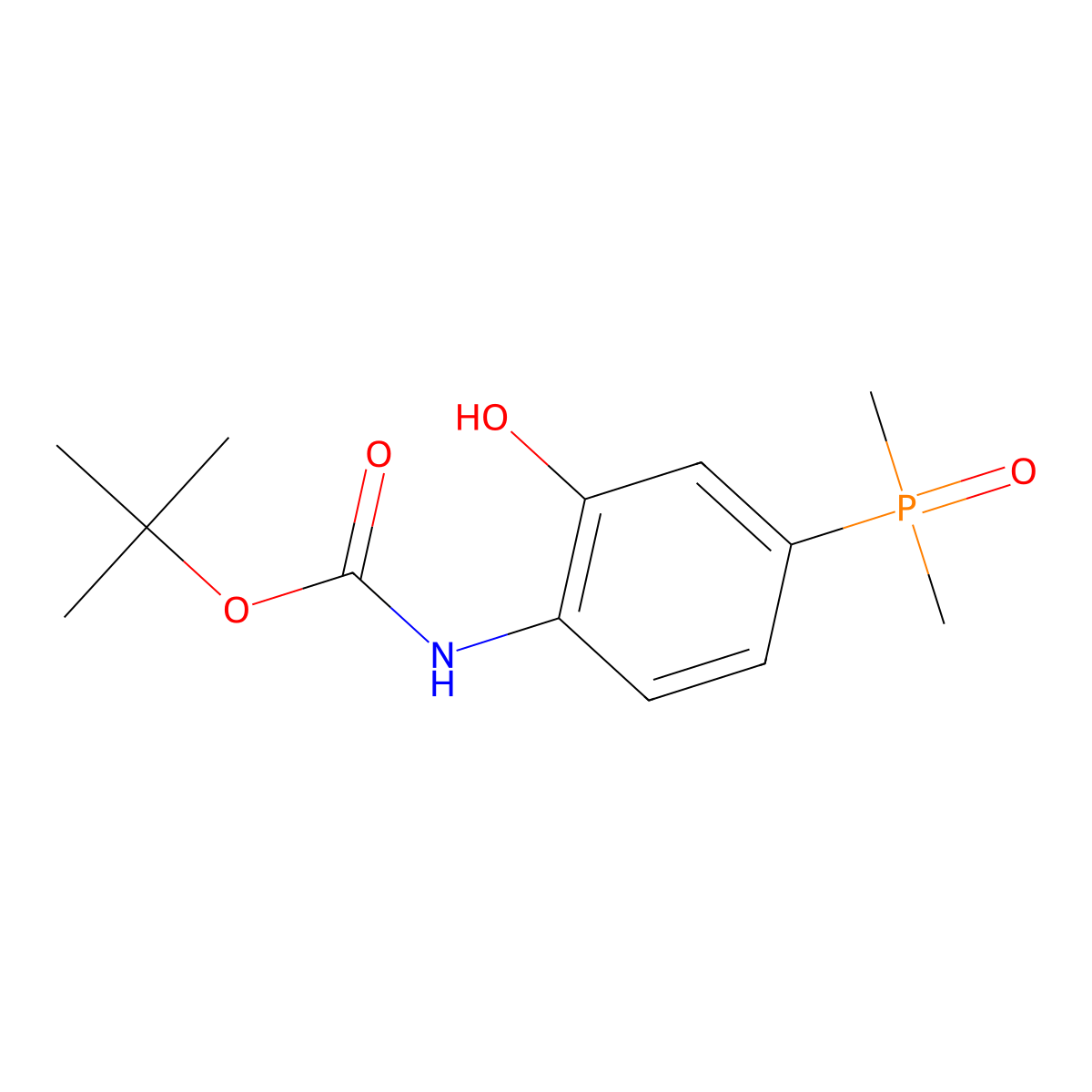 tert-butyl N-[4-(dimethylphosphoryl)-2-hydroxyphenyl]carbamate molecular structure, CAS 2580203-06-9