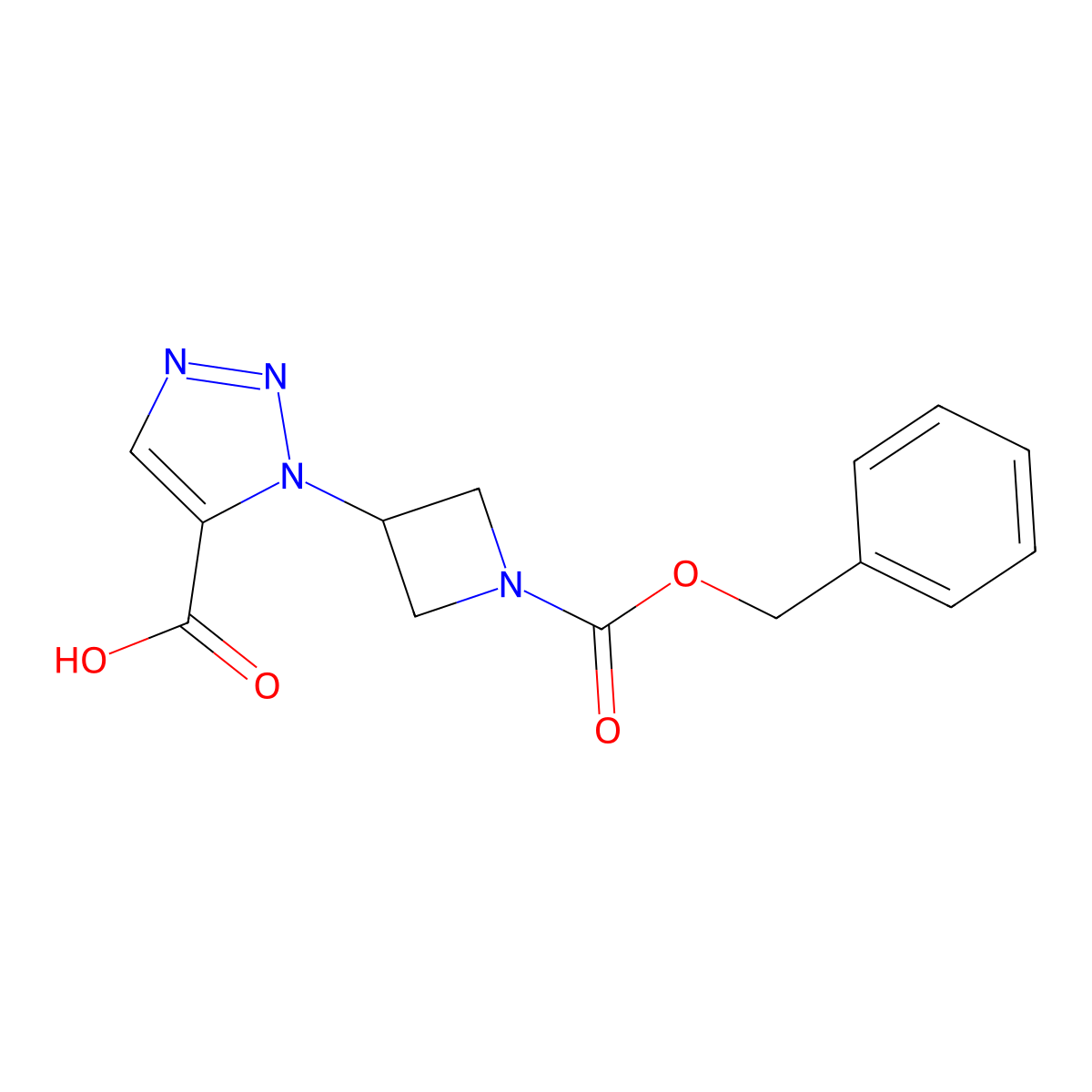 1-{1-[(benzyloxy)carbonyl]azetidin-3-yl}-1H-1,2,3-triazole-5-carboxylic acid molecular structure, CAS 2580203-13-8