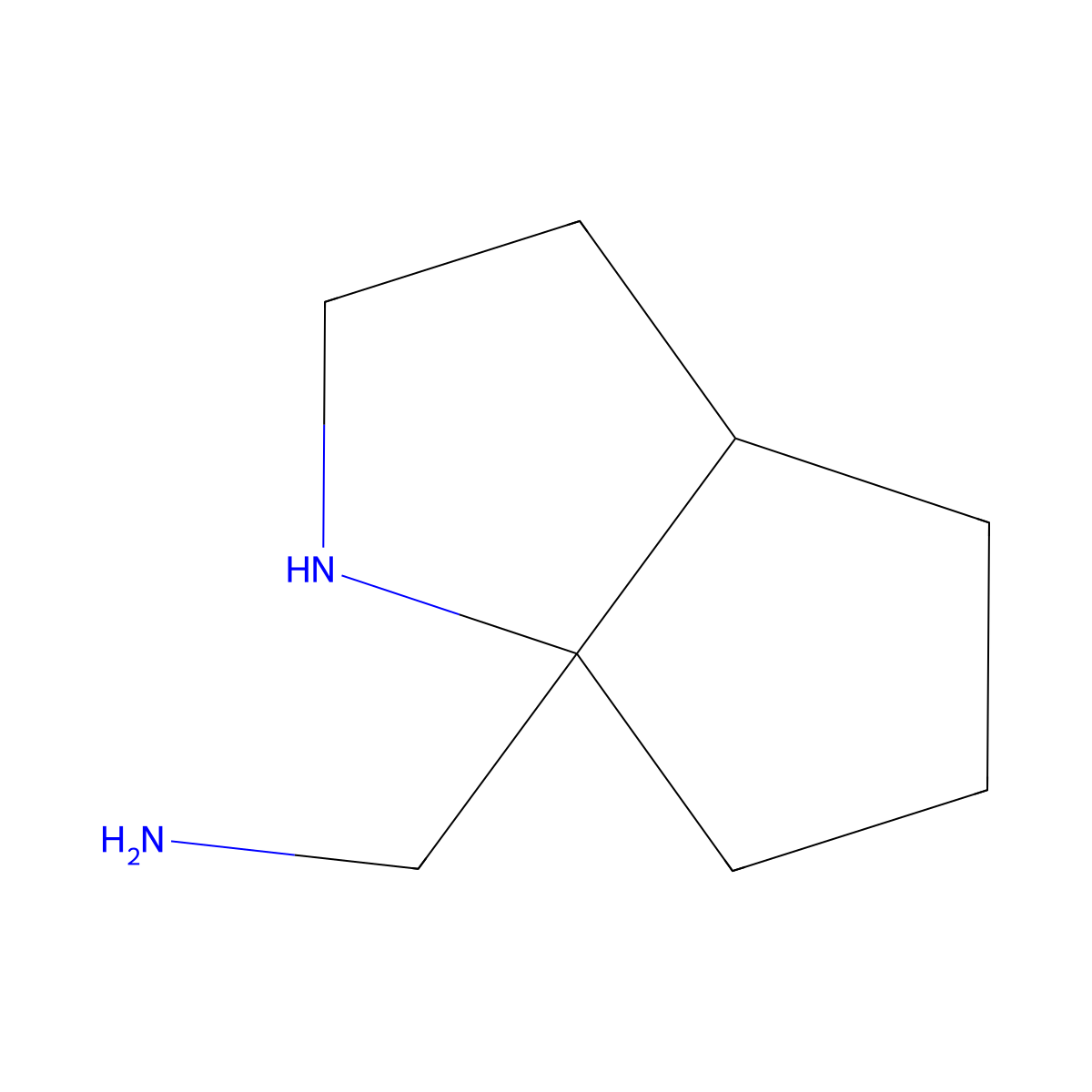1-{Octahydrocyclopenta[b]pyrrol-6a-yl}methanamine molecular structure, CAS 2580203-37-6