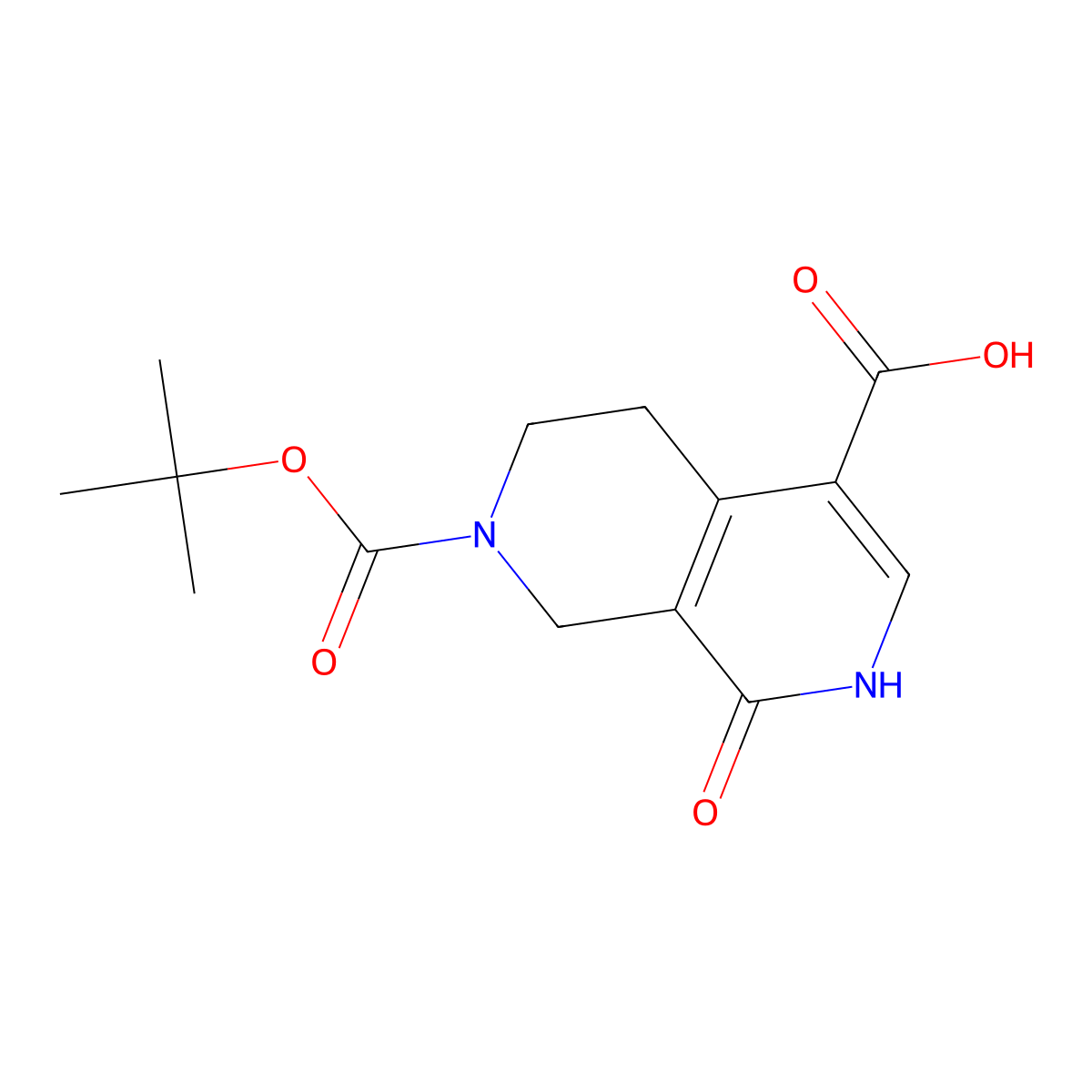 7-[(Tert-butoxy)carbonyl]-1-hydroxy-5,6,7,8-tetrahydro-2,7-naphthyridine-4-carboxylic acid molecular structure, CAS 2580203-43-4
