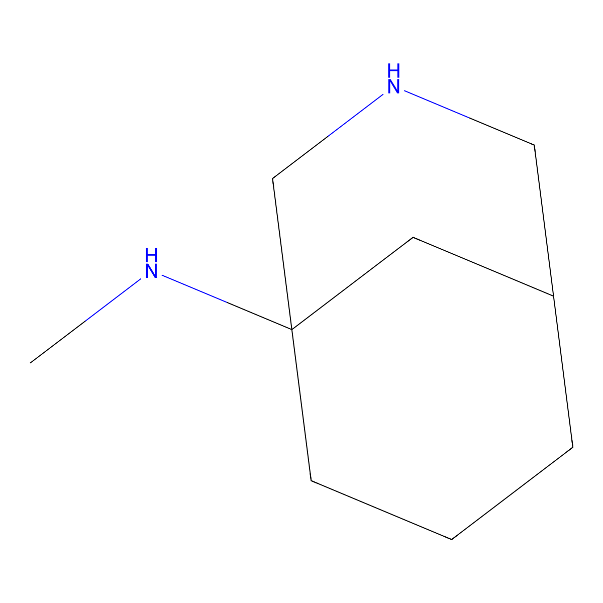 N-methyl-3-azabicyclo[3.3.1]nonan-1-amine molecular structure, CAS 2580203-48-9