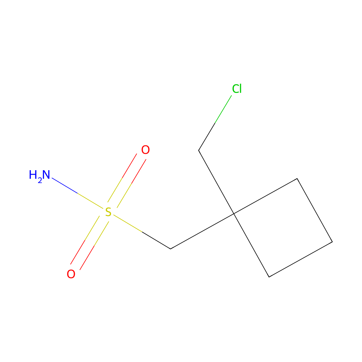 [1-(Chloromethyl)cyclobutyl]methanesulfonamide molecular structure, CAS 2580203-52-5
