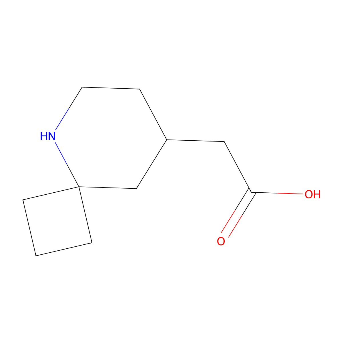 2-{5-Azaspiro[3.5]nonan-8-yl}acetic acid molecular structure, CAS 2580203-59-2