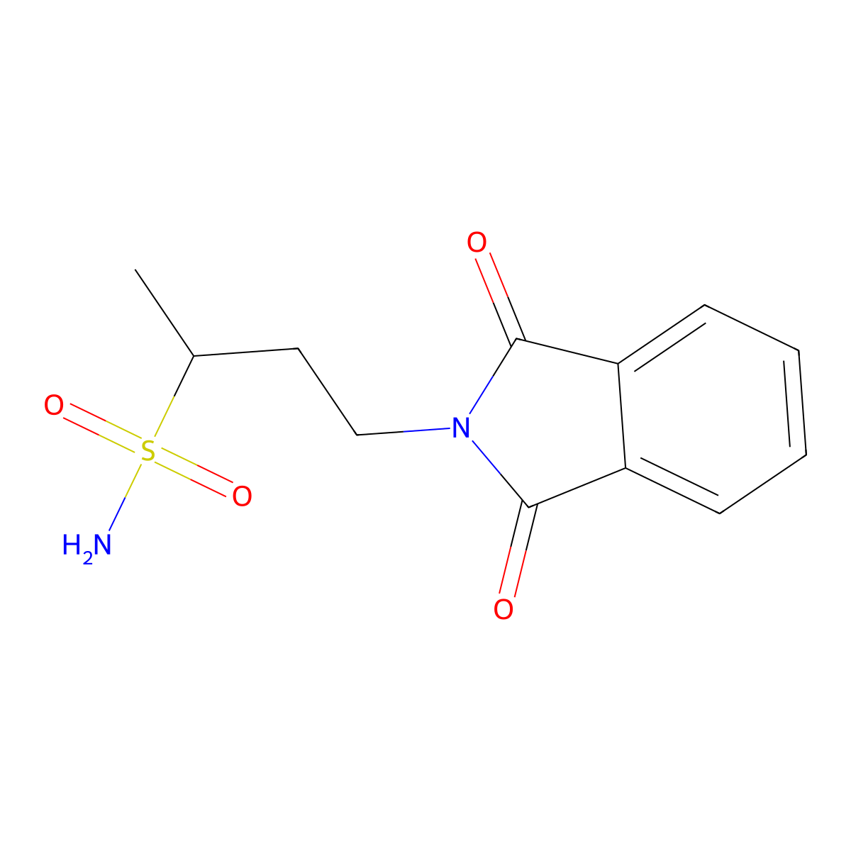 4-(1,3-dioxo-2,3-dihydro-1H-isoindol-2-yl)butane-2-sulfonamide molecular structure, CAS 2580203-74-1