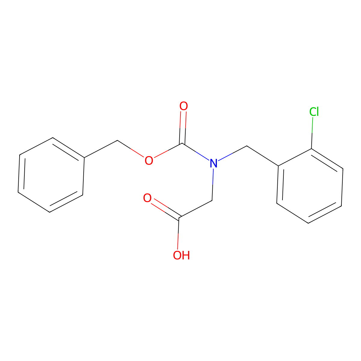 2-{[(Benzyloxy)carbonyl][(2-chlorophenyl)methyl]amino}acetic acid molecular structure, CAS 2580203-98-9