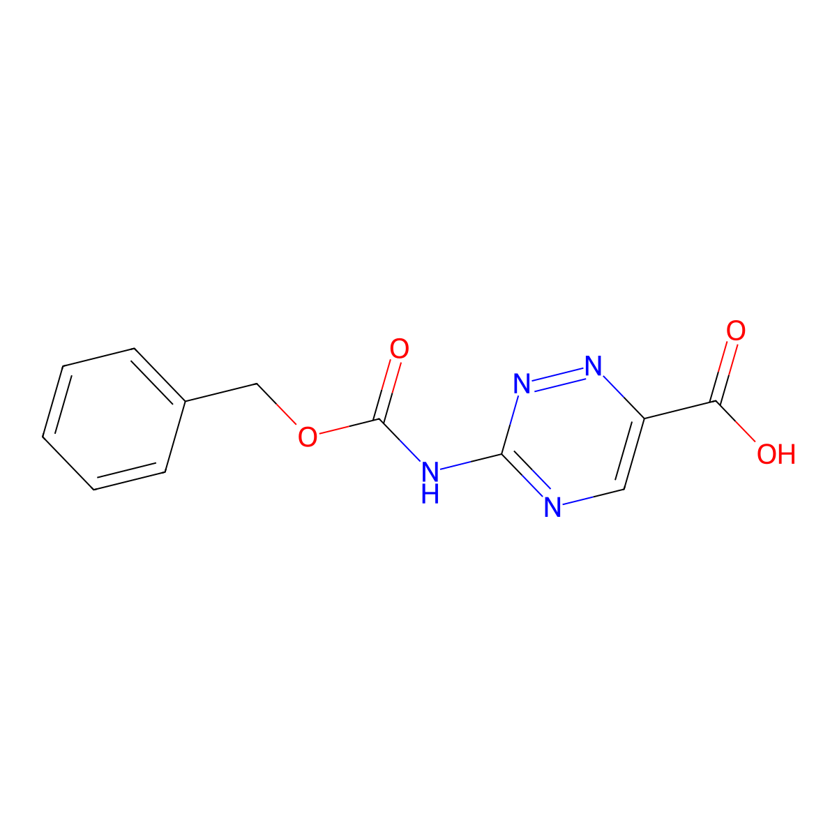 3-{[(Benzyloxy)carbonyl]amino}-1,2,4-triazine-6-carboxylic acid molecular structure, CAS 2580204-05-1