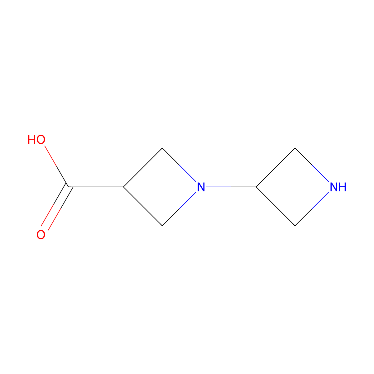 1-(Azetidin-3-yl)azetidine-3-carboxylic acid molecular structure, CAS 2580204-08-4