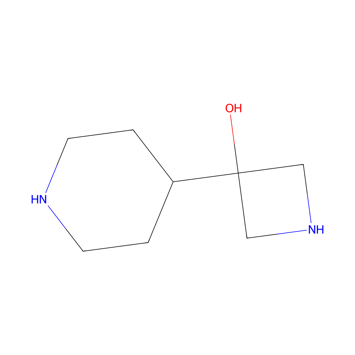 3-(Piperidin-4-yl)azetidin-3-ol molecular structure, CAS 2580204-13-1