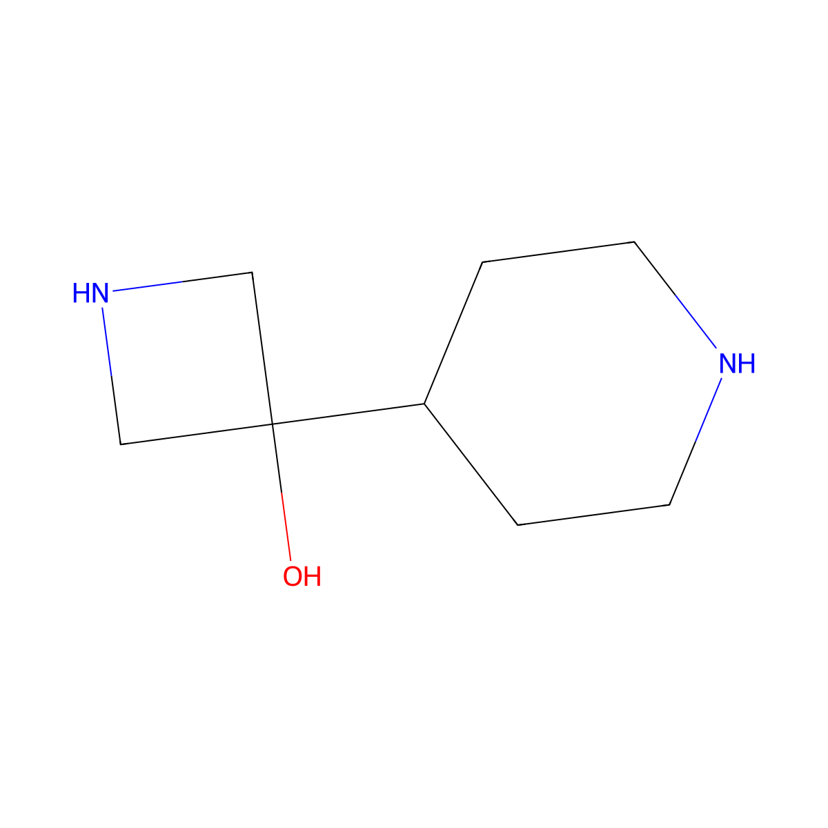 3-(Piperidin-4-yl)azetidin-3-ol molecular structure, CAS 2580204-13-1
