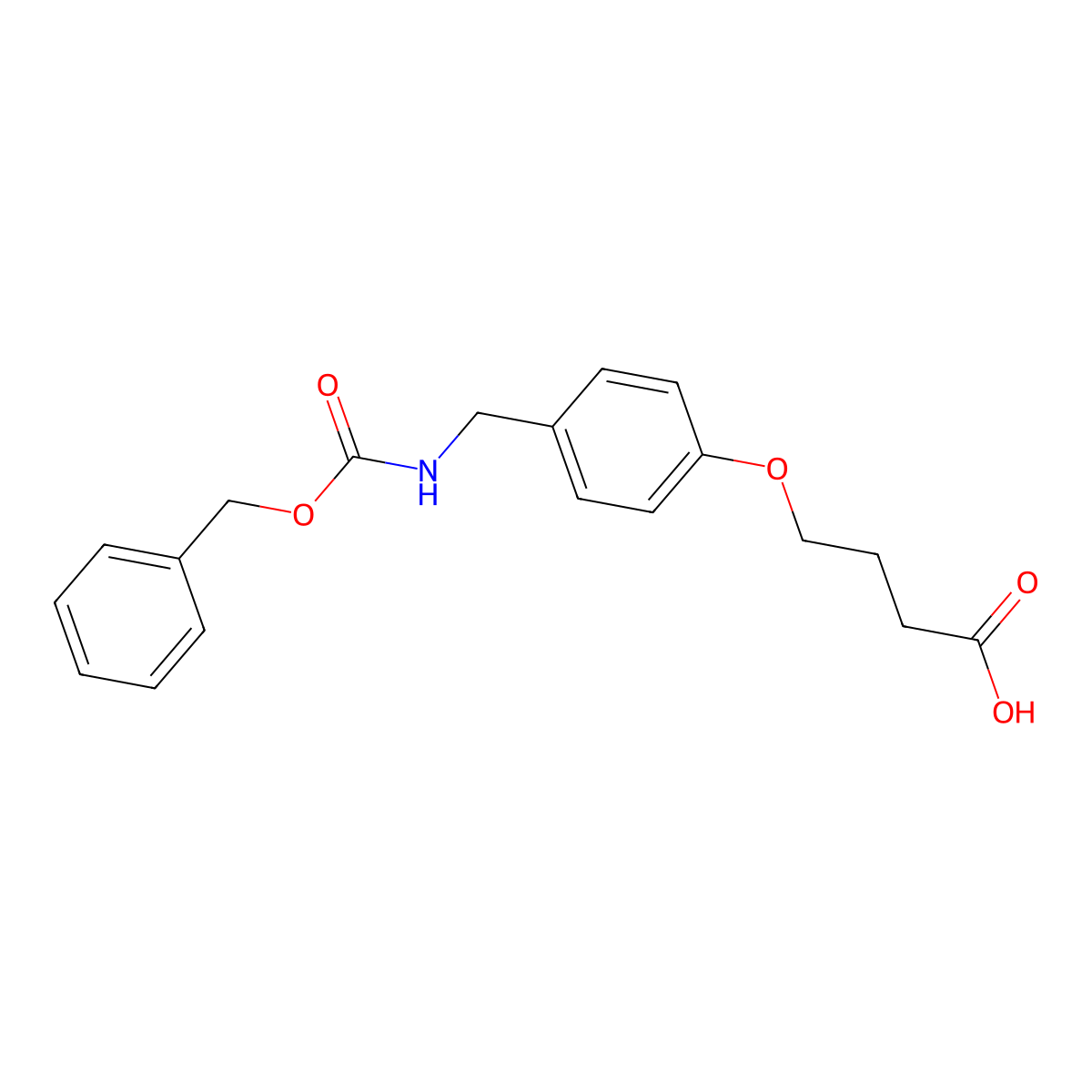 4-[4-({[(Benzyloxy)carbonyl]amino}methyl)phenoxy]butanoic acid molecular structure, CAS 2580204-46-0