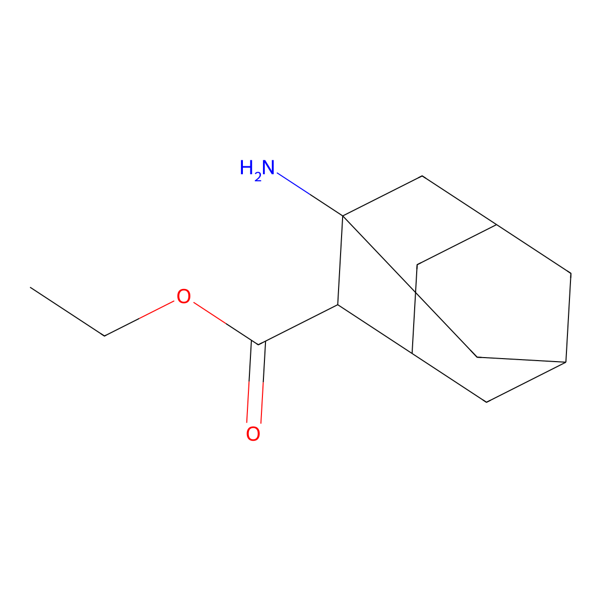 Ethyl 1-aminoadamantane-2-carboxylate molecular structure, CAS 2580204-49-3