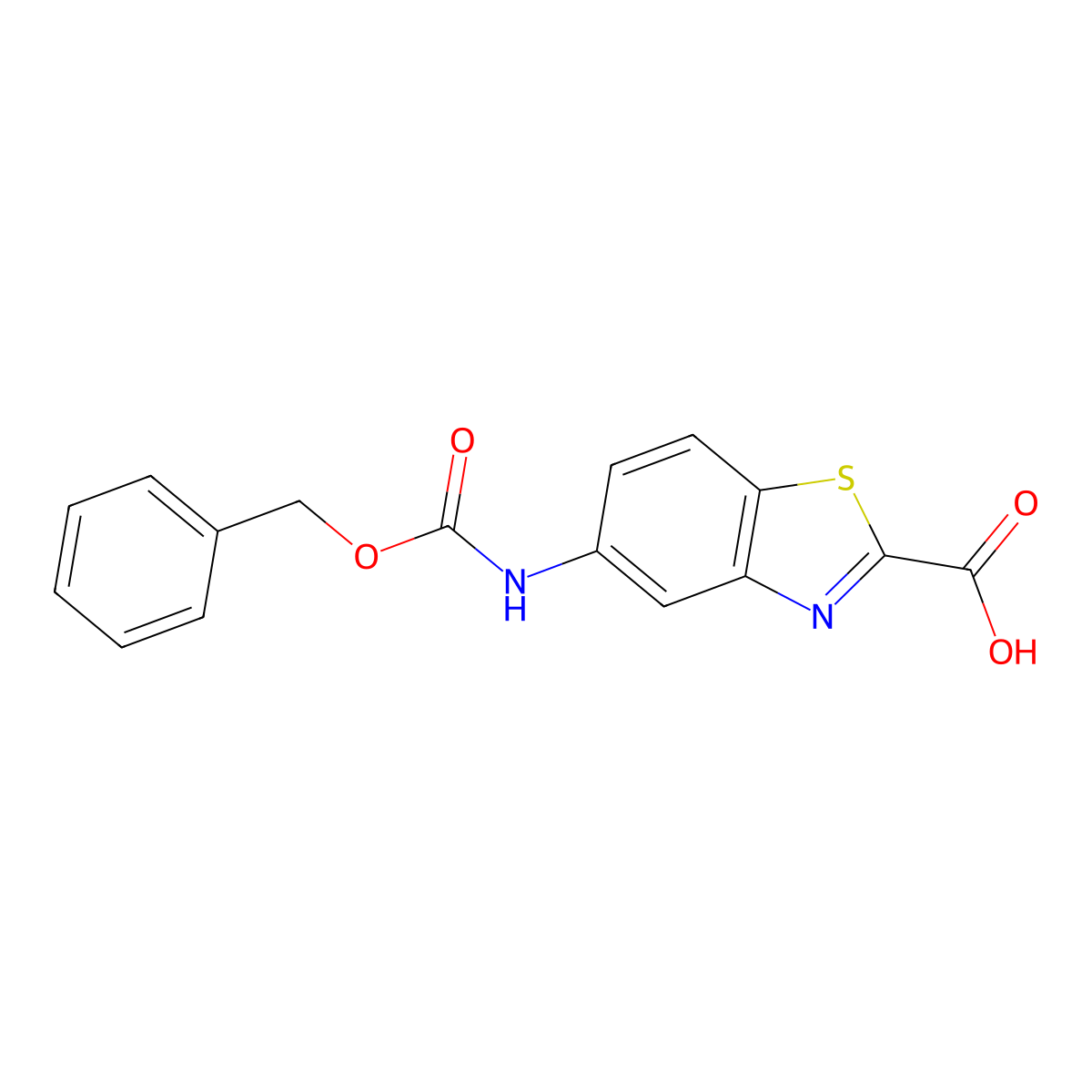 5-{[(Benzyloxy)carbonyl]amino}-1,3-benzothiazole-2-carboxylic acid molecular structure, CAS 2580204-62-0