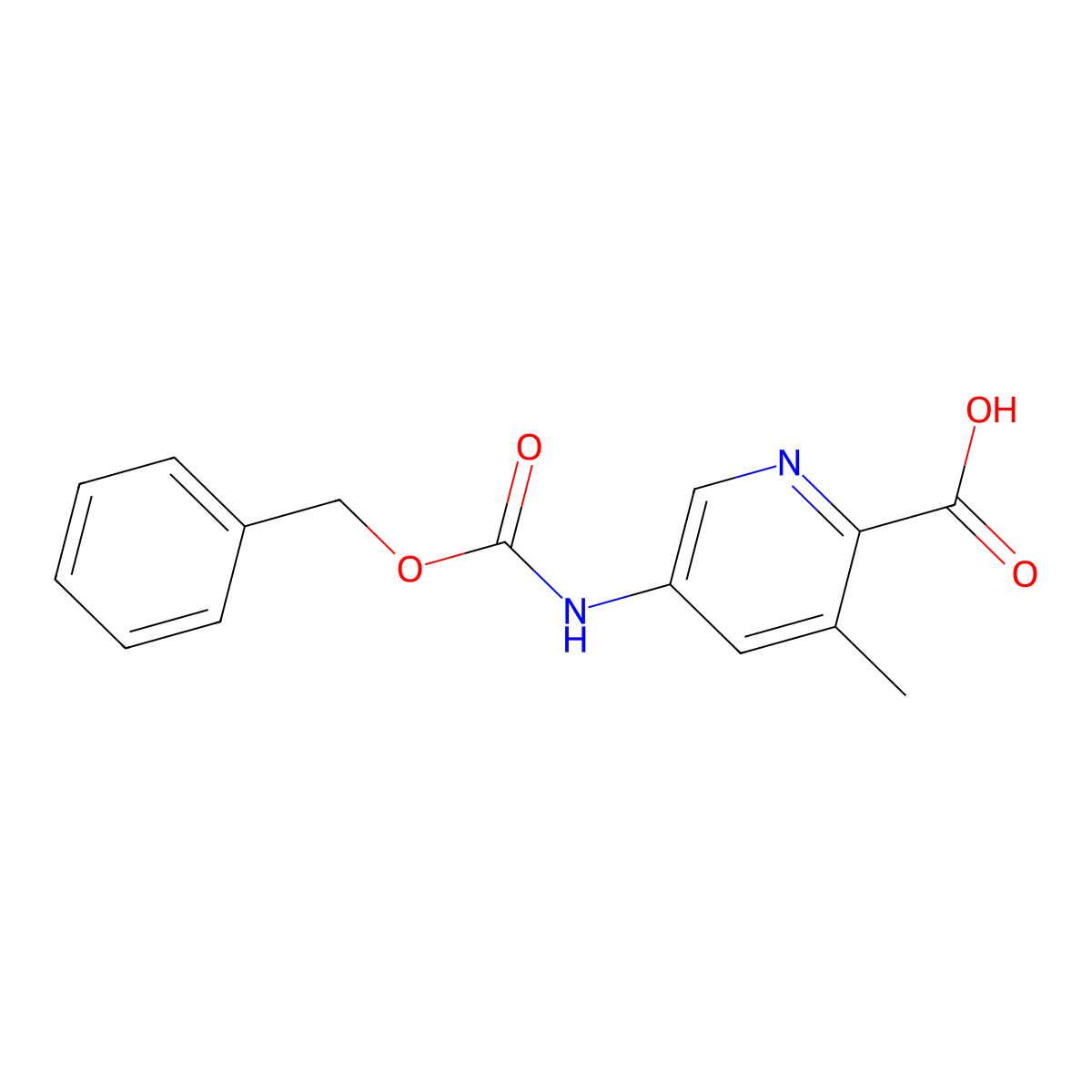 5-{[(Benzyloxy)carbonyl]amino}-3-methylpyridine-2-carboxylic acid molecular structure, CAS 2580204-64-2