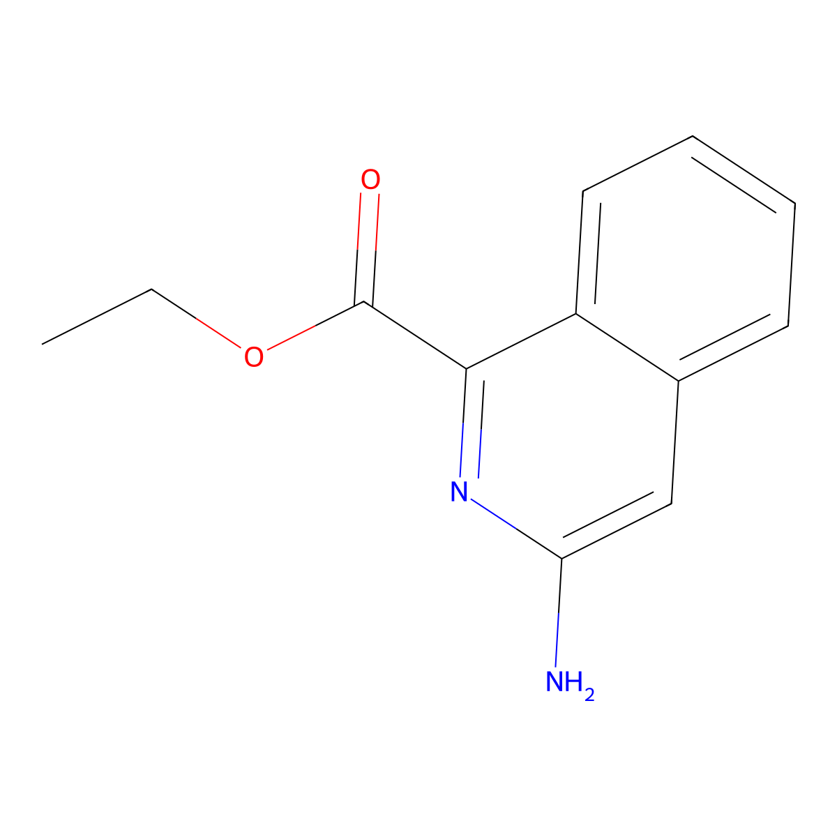 Ethyl 3-aminoisoquinoline-1-carboxylate molecular structure, CAS 2580204-71-1
