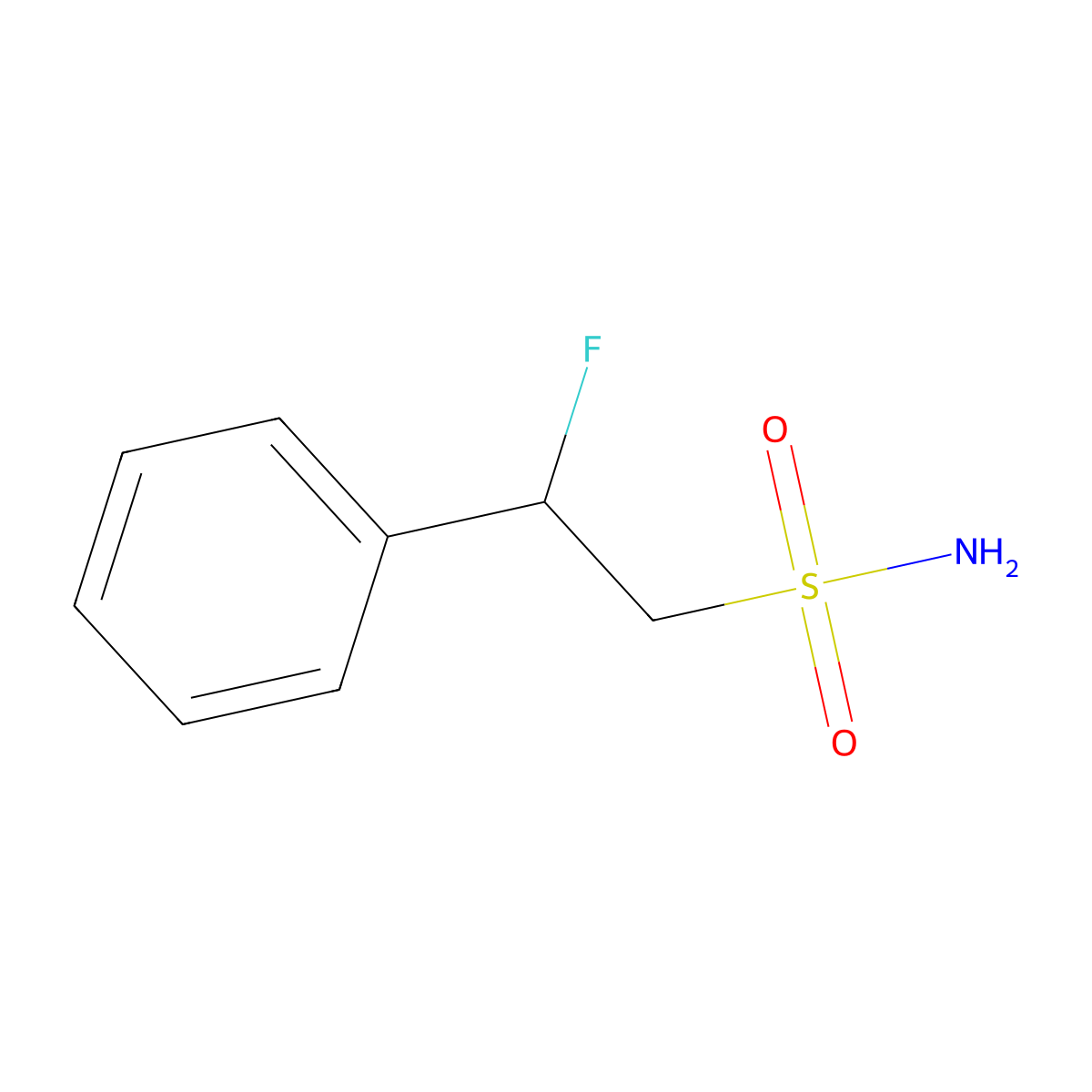 2-Fluoro-2-phenylethane-1-sulfonamide molecular structure, CAS 2580204-95-9
