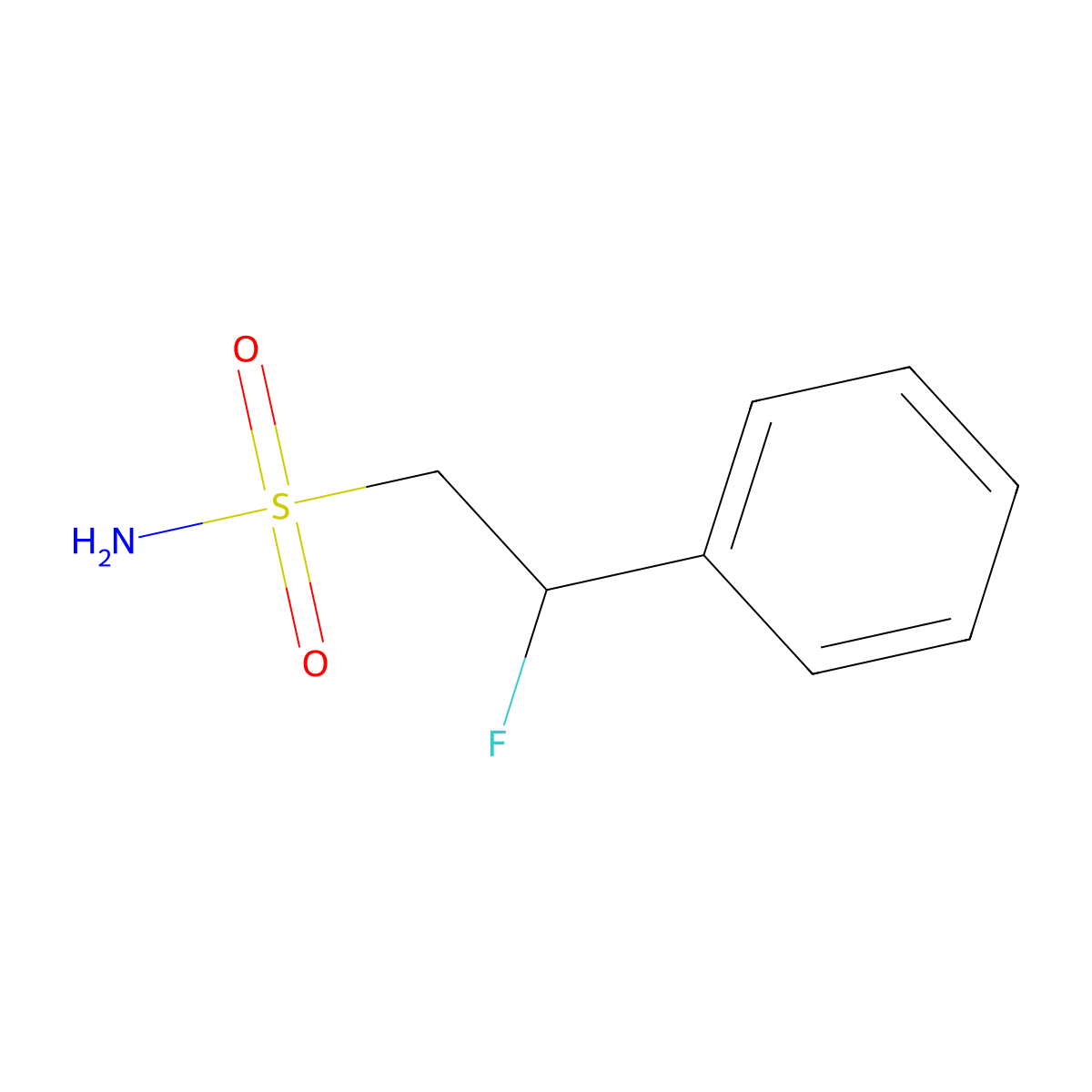2-Fluoro-2-phenylethane-1-sulfonamide molecular structure, CAS 2580204-95-9