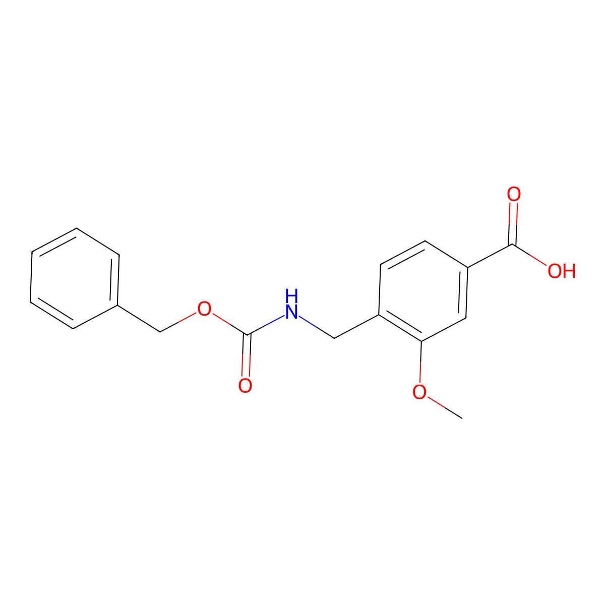 4-({[(Benzyloxy)carbonyl]amino}methyl)-3-methoxybenzoic acid molecular structure, CAS 2580205-05-4