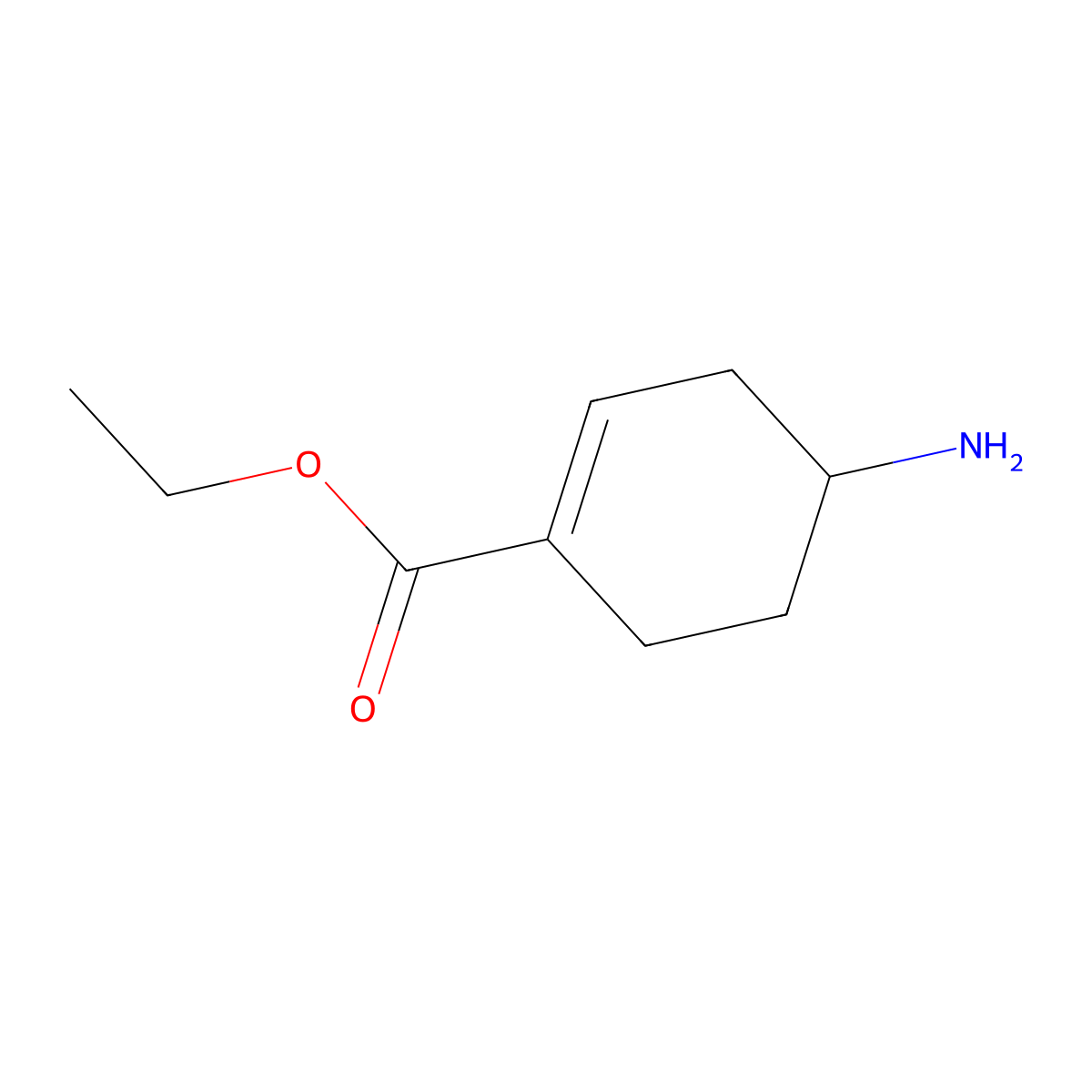Ethyl 4-aminocyclohex-1-ene-1-carboxylate molecular structure, CAS 2580205-06-5