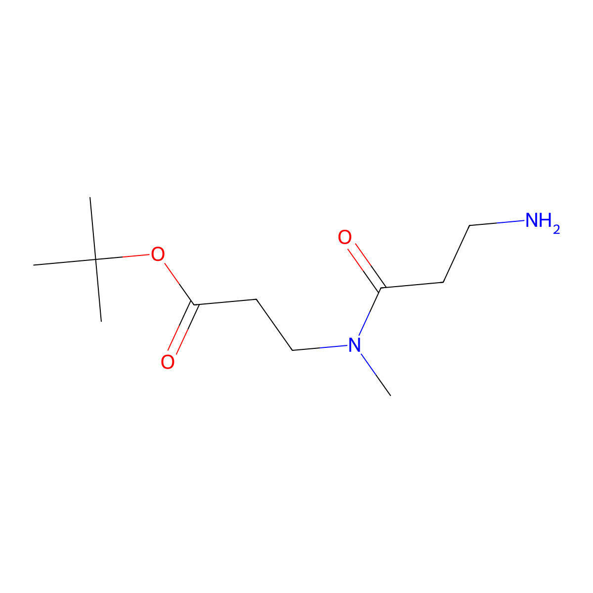 tert-butyl 3-(3-amino-N-methylpropanamido)propanoate molecular structure, CAS 2580205-07-6