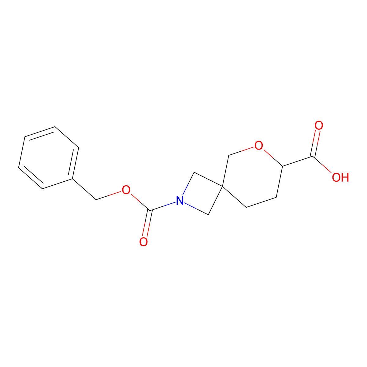 2-[(Benzyloxy)carbonyl]-6-oxa-2-azaspiro[3.5]nonane-7-carboxylic acid molecular structure, CAS 2580205-09-8