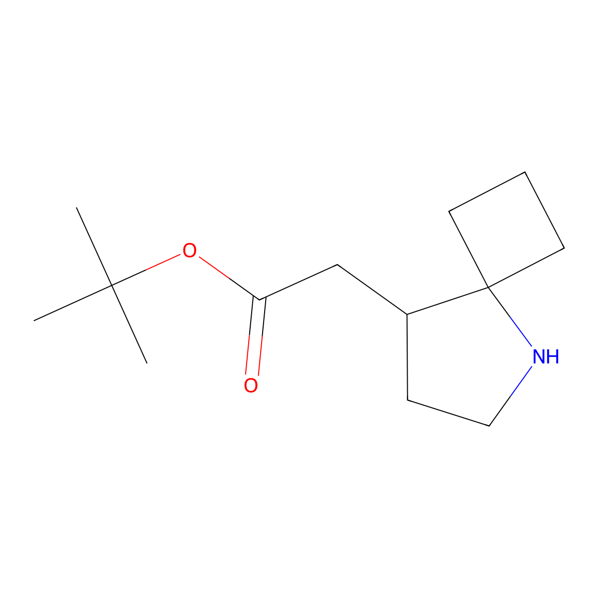 Tert-butyl 2-{5-azaspiro[3.4]octan-8-yl}acetate molecular structure, CAS 2580205-53-2