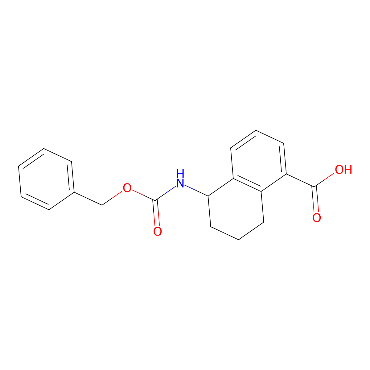 5-{[(Benzyloxy)carbonyl]amino}-5,6,7,8-tetrahydronaphthalene-1-carboxylic acid molecular structure, CAS 2580205-72-5