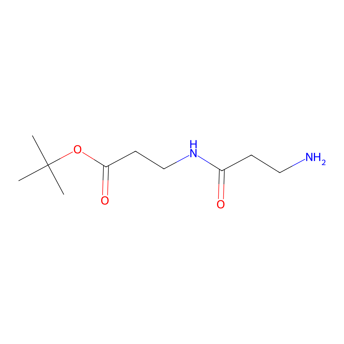 Tert-butyl 3-(3-aminopropanamido)propanoate molecular structure, CAS 2580205-78-1