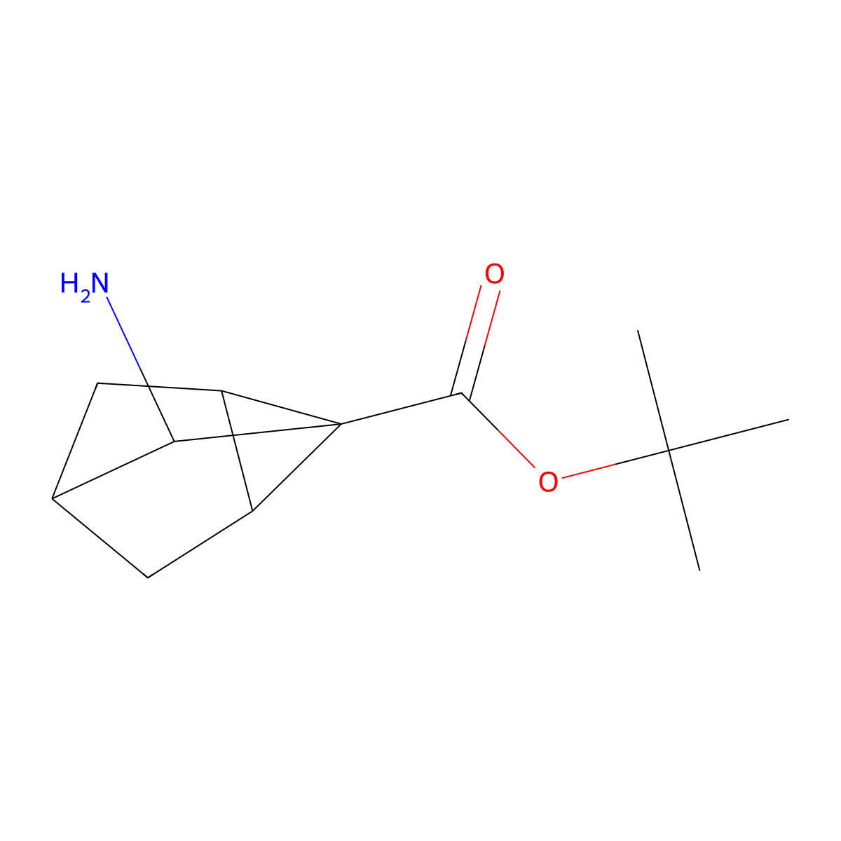 Tert-butyl 7-aminotricyclo[2.2.1.0,2,6]heptane-1-carboxylate molecular structure, CAS 2580205-85-0