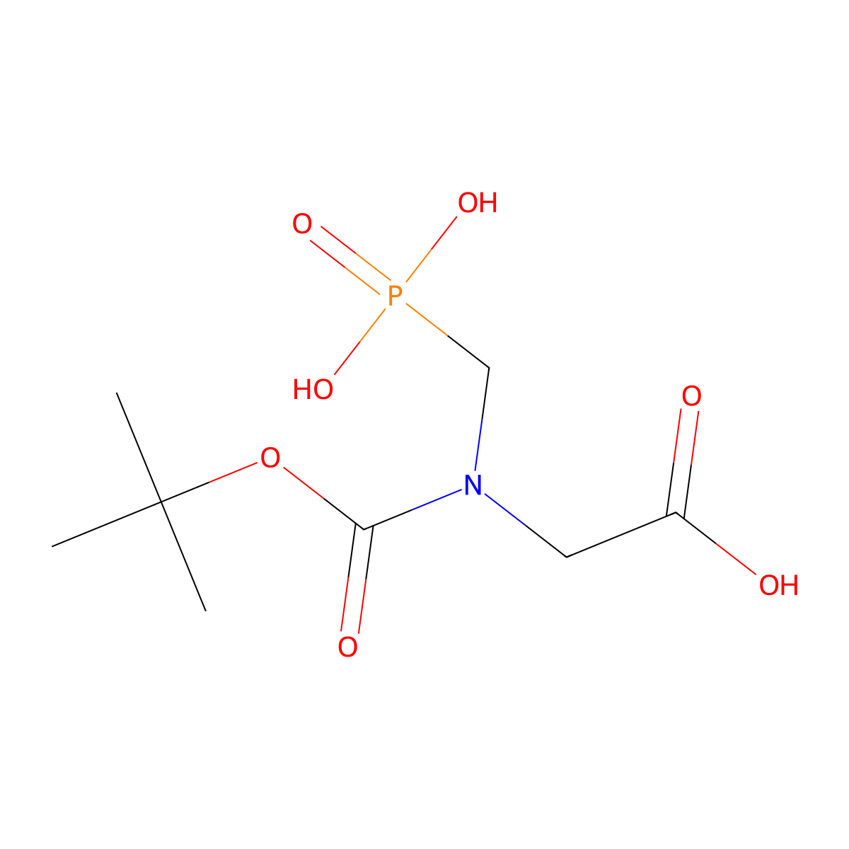 2-{[(Tert-butoxy)carbonyl](phosphonomethyl)amino}acetic acid molecular structure, CAS 2580205-87-2