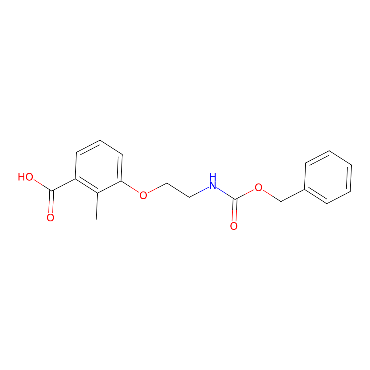 3-(2-{[(Benzyloxy)carbonyl]amino}ethoxy)-2-methylbenzoic acid molecular structure, CAS 2580206-03-5