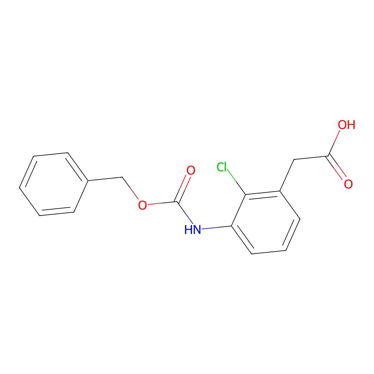 2-(3-{[(Benzyloxy)carbonyl]amino}-2-chlorophenyl)acetic acid molecular structure, CAS 2580206-09-1