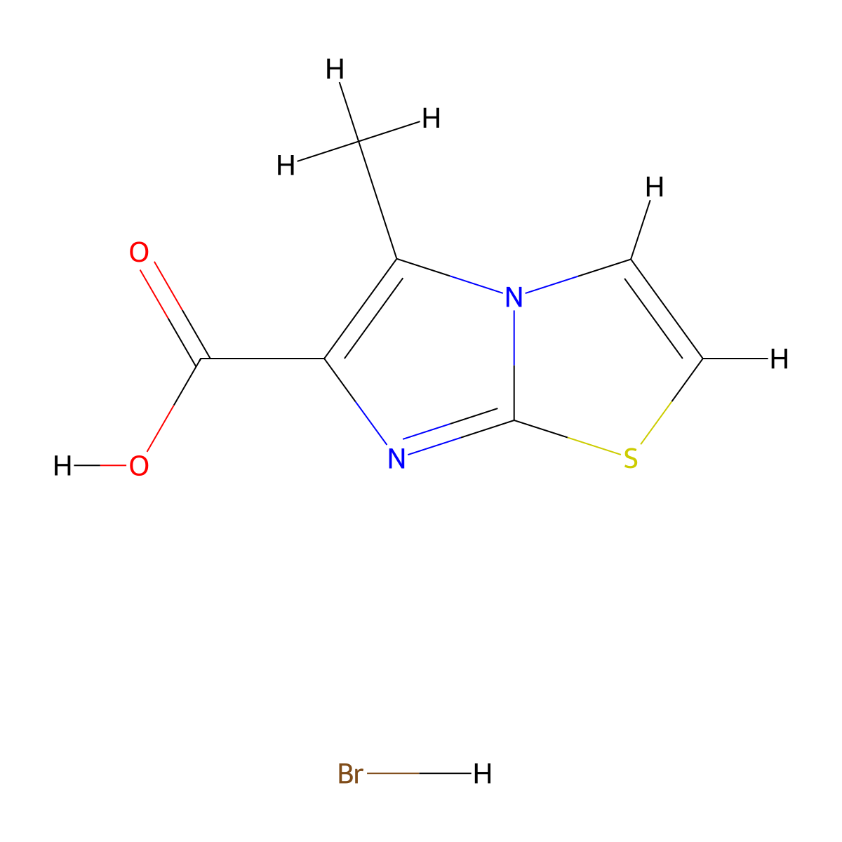 5-Methylimidazo[2,1-b][1,3]thiazole-6-carboxylic acid hydrobromide molecular structure, CAS 2580206-28-4