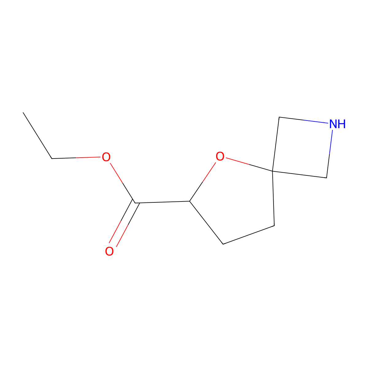 Ethyl 5-oxa-2-azaspiro[3.4]octane-6-carboxylate molecular structure, CAS 2580206-33-1