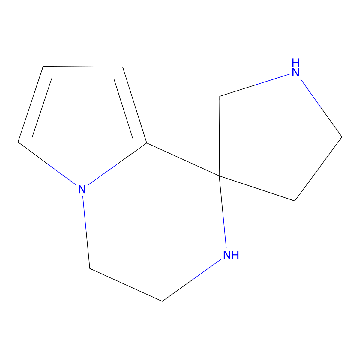 3',4'-dihydro-2'H-spiro[pyrrolidine-3,1'-pyrrolo[1,2-a]pyrazine] molecular structure, CAS 2580206-34-2