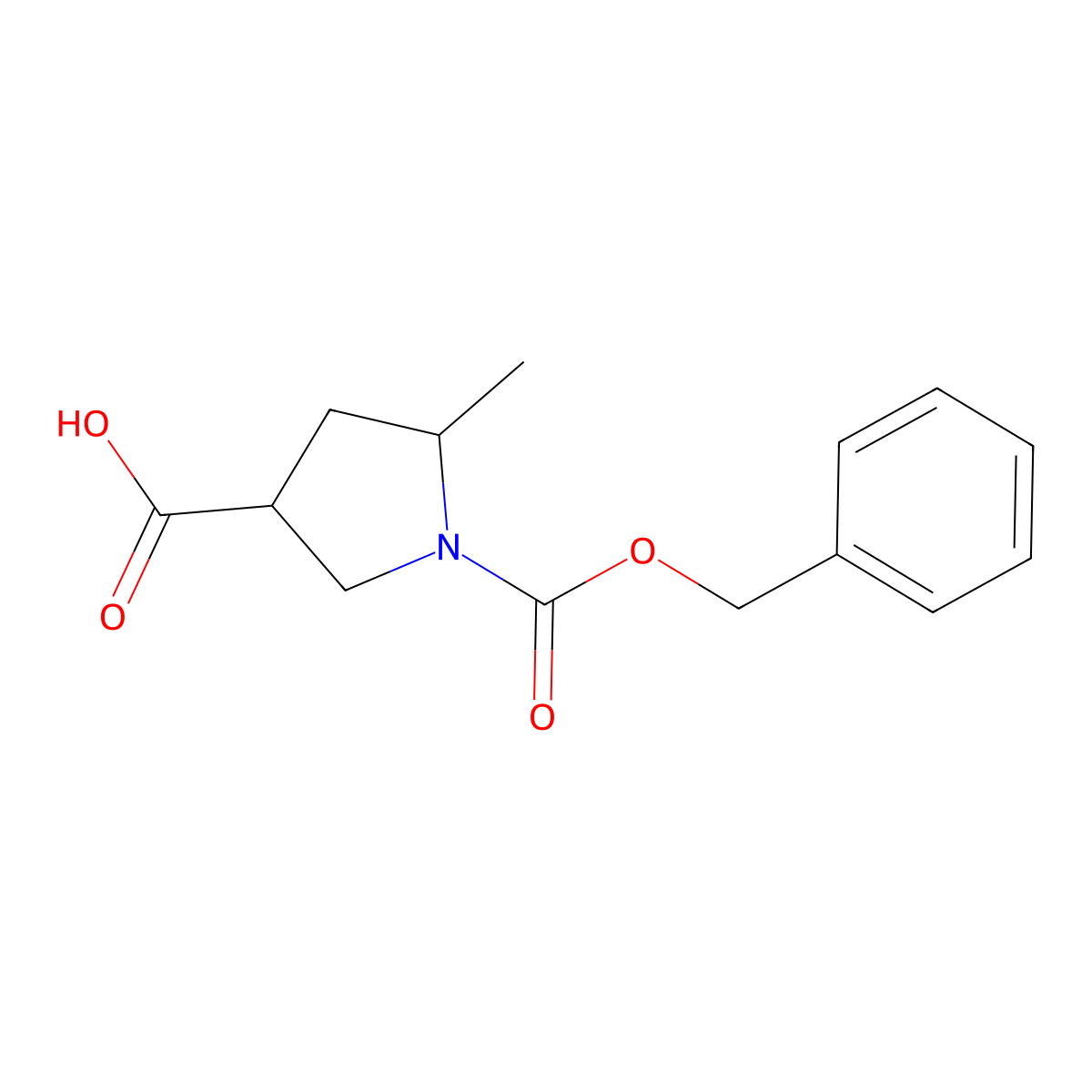 1-[(Benzyloxy)carbonyl]-5-methylpyrrolidine-3-carboxylic acid molecular structure, CAS 2580206-42-2
