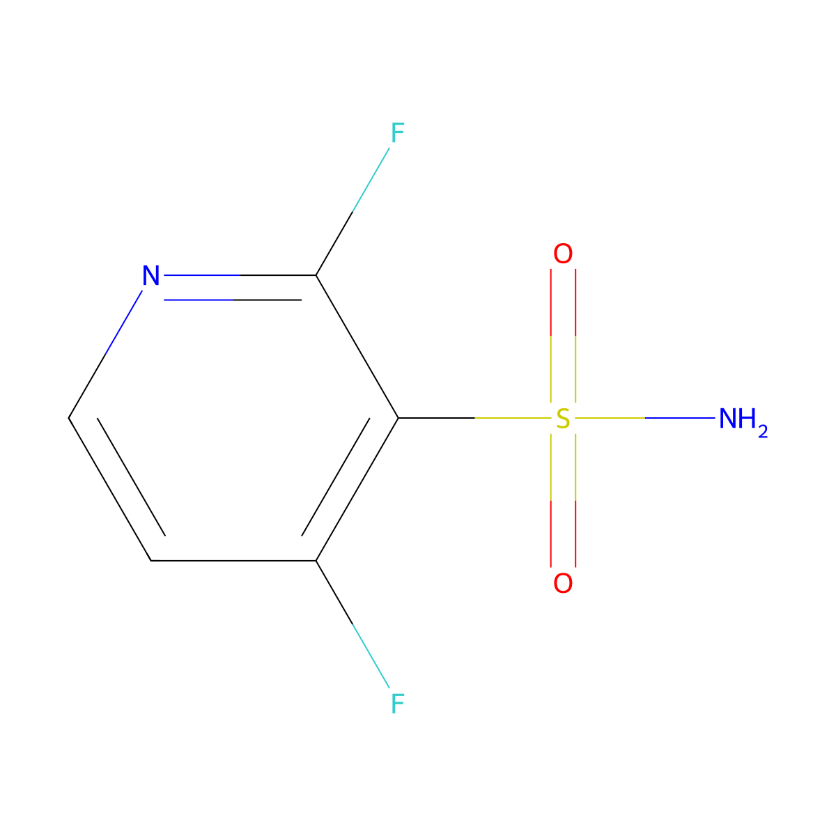 2,4-Difluoropyridine-3-sulfonamide molecular structure, CAS 2580206-52-4