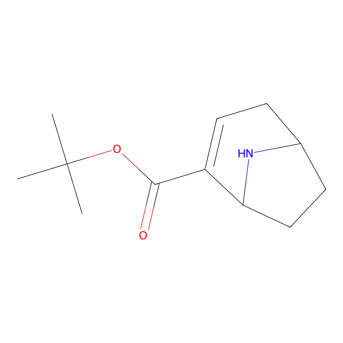 Tert-butyl 8-azabicyclo[3.2.1]oct-2-ene-2-carboxylate molecular structure, CAS 2580206-57-9