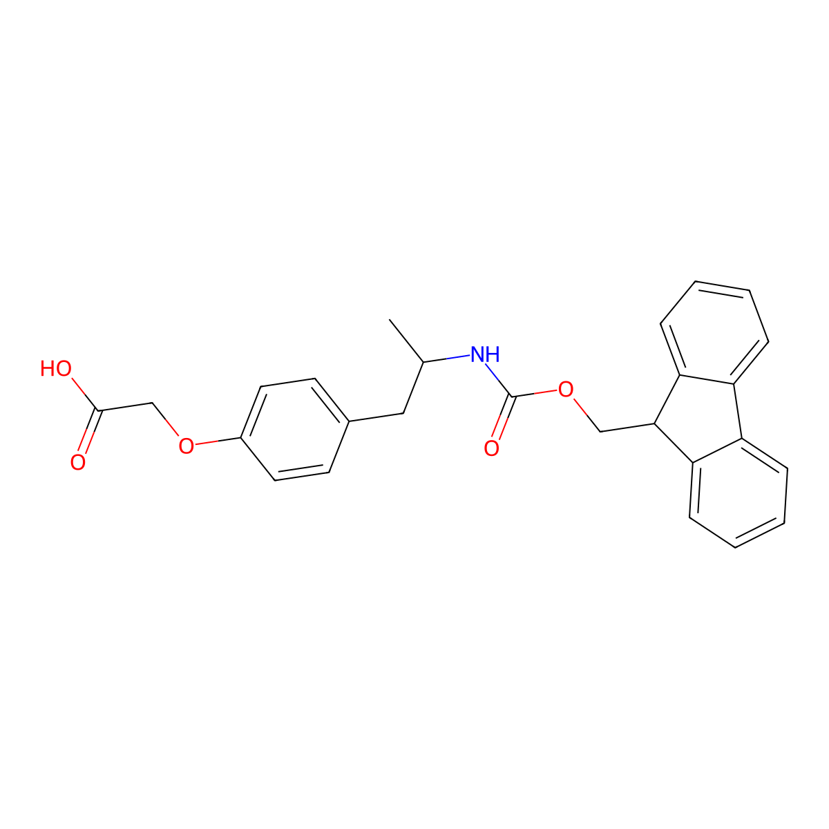 2-{4-[2-({[(9H-fluoren-9-yl)methoxy]carbonyl}amino)propyl]phenoxy}acetic acid molecular structure, CAS 2580207-10-7