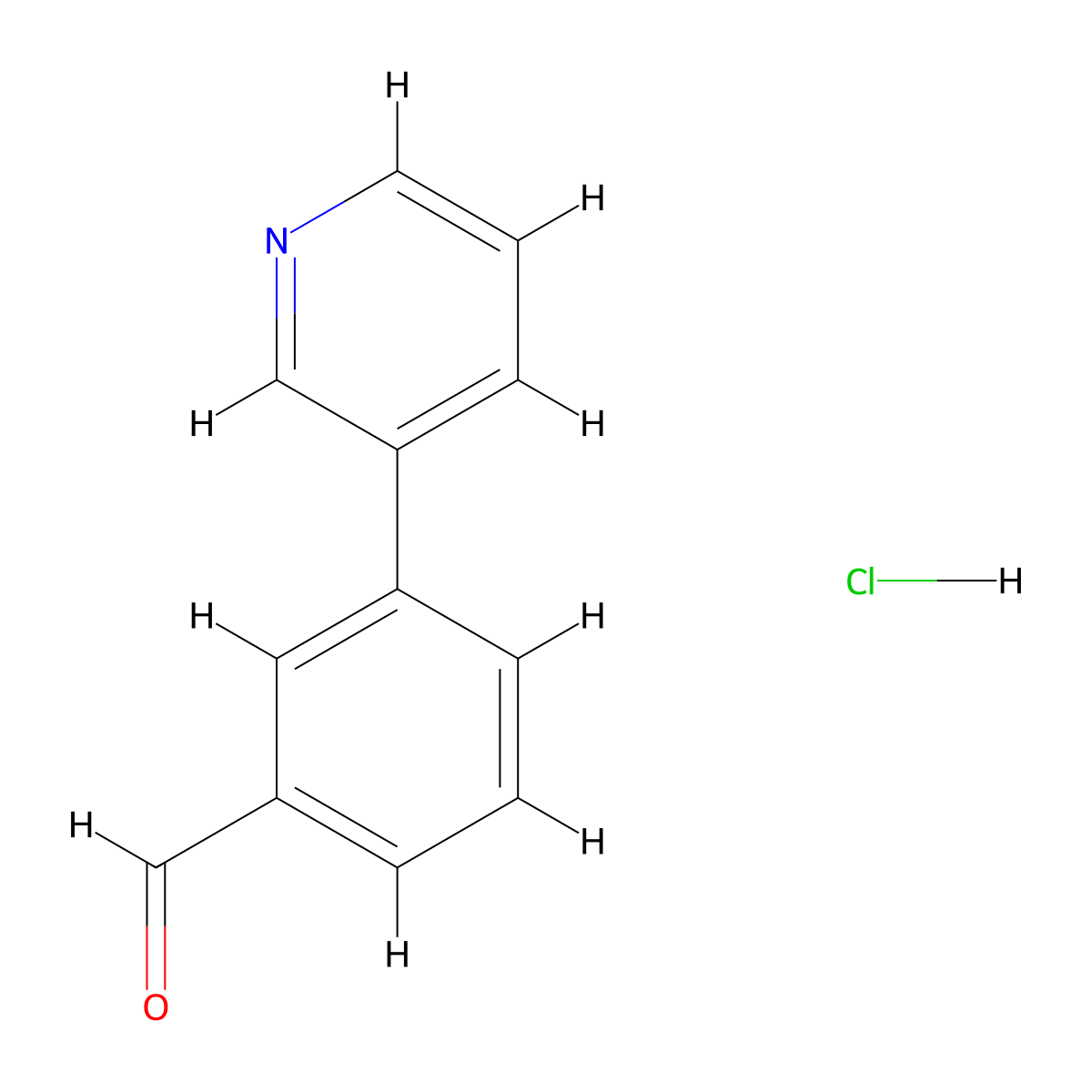 3-(Pyridin-3-yl)benzaldehyde hydrochloride molecular structure, CAS 2580207-12-9